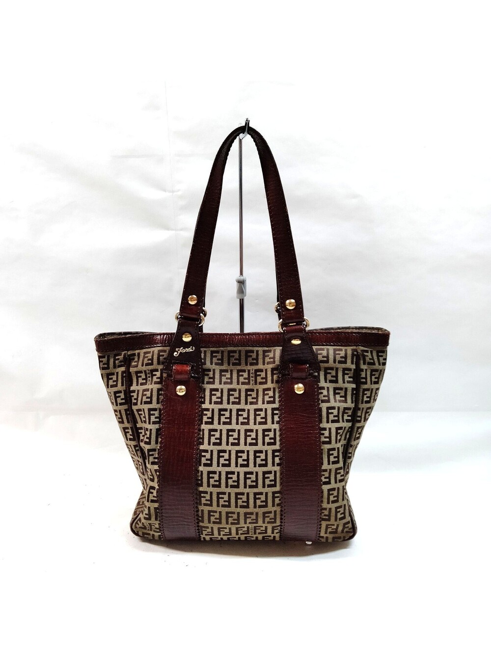 Fendi Hand Bag Brown Canvas 2758037
